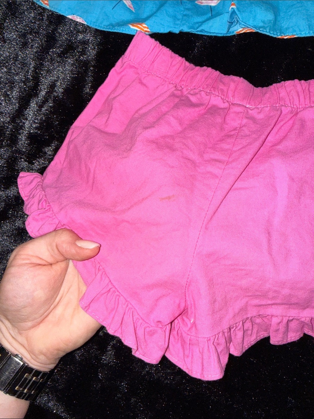 RicRac & Ruffles  Bright Pink Ruffle Shorts - Picture 4 of 4